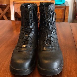 Bates black combat style boots